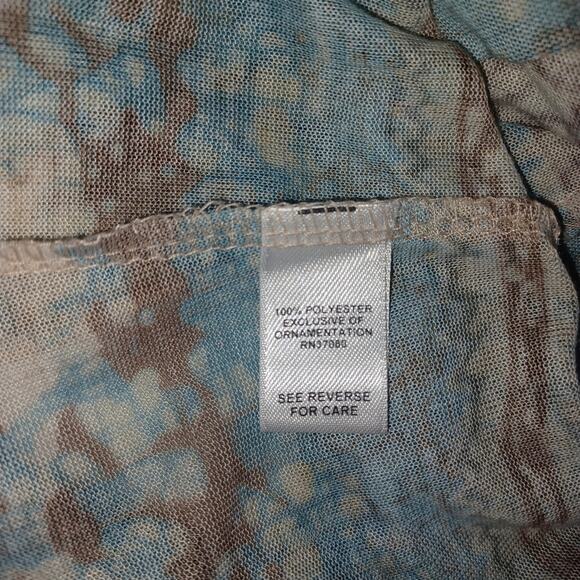 Vintage Y2K Womens Babydoll Crochet Lace Trim Top Size S Tie Waist Boho Coquette - Picture 9 of 11